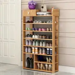 Storing shoes in the hallway photo