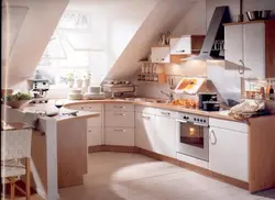 Sloping kitchen design