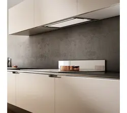 Fully built-in hood in the kitchen photo