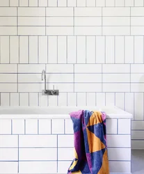 Bathroom tile grout design