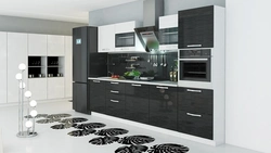 Straight kitchen design with pencil case