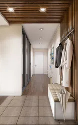 Photo of slatted ceilings in the hallway