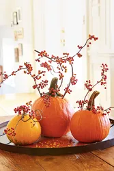 Pumpkin in the kitchen interior