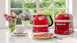 Kettle in the kitchen interior