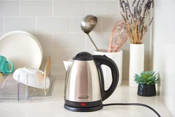 Kettle in the kitchen interior
