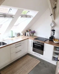 Photo of a kitchen in the attic