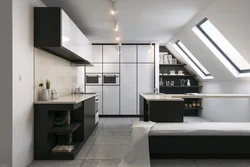 Photo of a kitchen in the attic