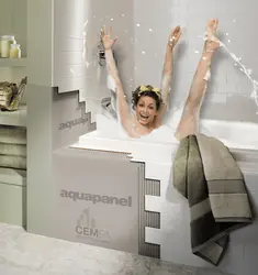 Aquapanel in the bathroom photo