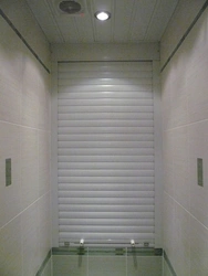 Roller blinds in the bathroom photo