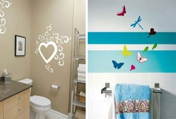DIY bathroom wall design