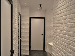 Hallway design wallpaper like stone