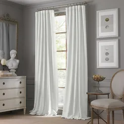 Linen tulle in the bedroom photo