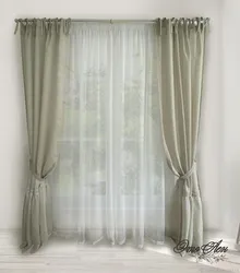 Yataq otağı fotoşəkilində kətan tül