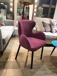 Burgundy Chairs In The Kitchen Interior