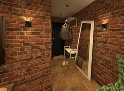 Red Brick In The Hallway Interior