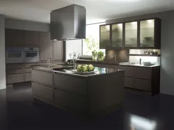 Kitchens with frosted glass photo