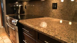 Granite kitchen countertop photo