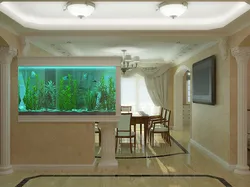 Aquarium In The Kitchen Design Photo In The Interior