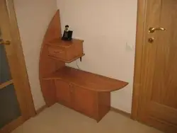 Corner bedside table hallway photo