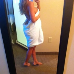 Photo after a bath in a towel