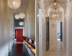 Koridorun daxili hissəsində asma lampalar
