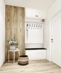 Hallway White With Wood Design