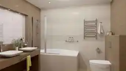 Ağ bej vanna otağı daxili