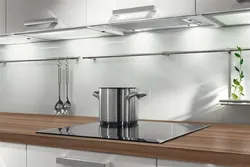 Fully built-in hood in the kitchen interior