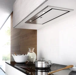 Fully built-in hood in the kitchen interior