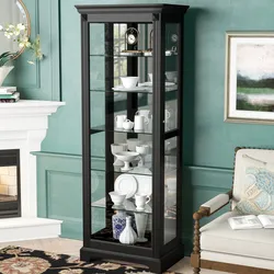 Display Cabinets For The Living Room With Glass Photo