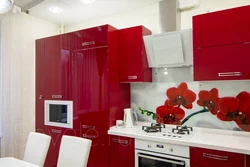 Тарҳи backsplash барои ошхона сурх