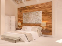 Bedroom under wood in modern style photo