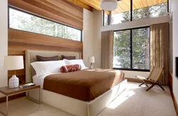 Bedroom under wood in modern style photo