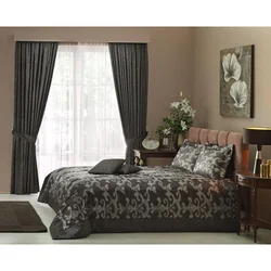 Set of curtains for the bedroom photo