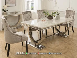 Oshxona fotosurati uchun marmar stol