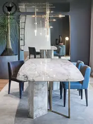 Marble table for kitchen photo