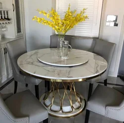 Marble table for kitchen photo