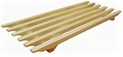 Wooden grates for bathroom photo