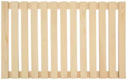 Wooden grates for bathroom photo