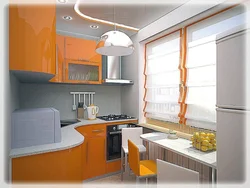 Interior of a small kitchen sq m photo