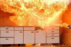 Kitchen burning photo