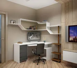 Bedroom design with corner table