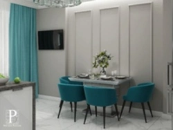 Kitchen Design With Turquoise Chairs