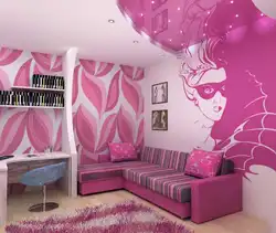 Wallpaper design for girls bedroom