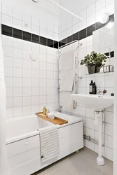 Square tiles in the bathroom interior