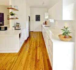 Kitchen with wood floor interior