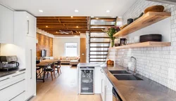 Loft style shelves photo for the kitchen