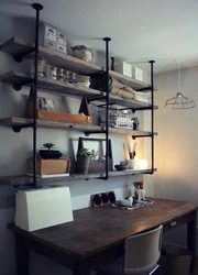 Loft style shelves photo for the kitchen