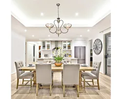Chandelier for the kitchen living room in a modern style photo