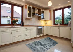 Photo Of Kitchen Wood-Effect Countertop And Facade